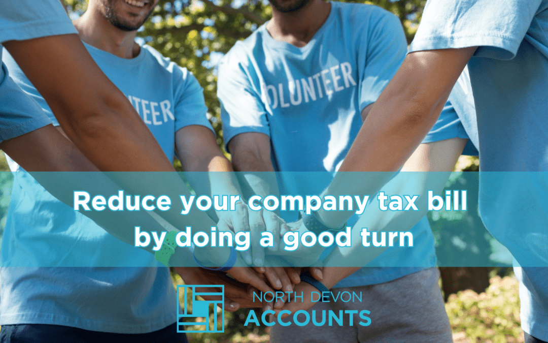 North Devon Accounts advising on reducing company tax through charitable giving.